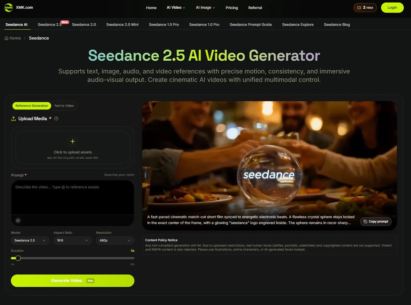 Seedance screenshot 1
