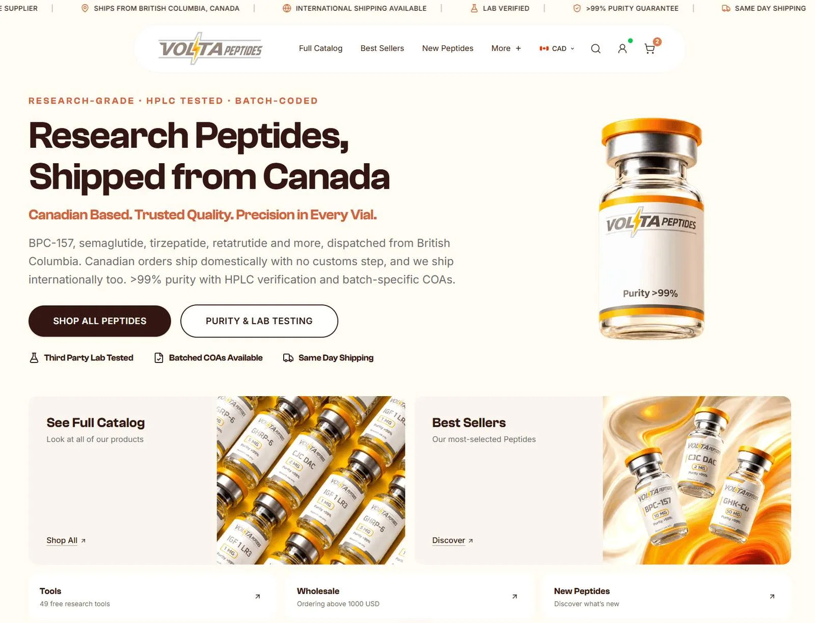 Volta Peptides screenshot 1