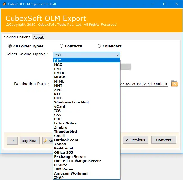 CubexSoft OLM Converter Software screenshot 1