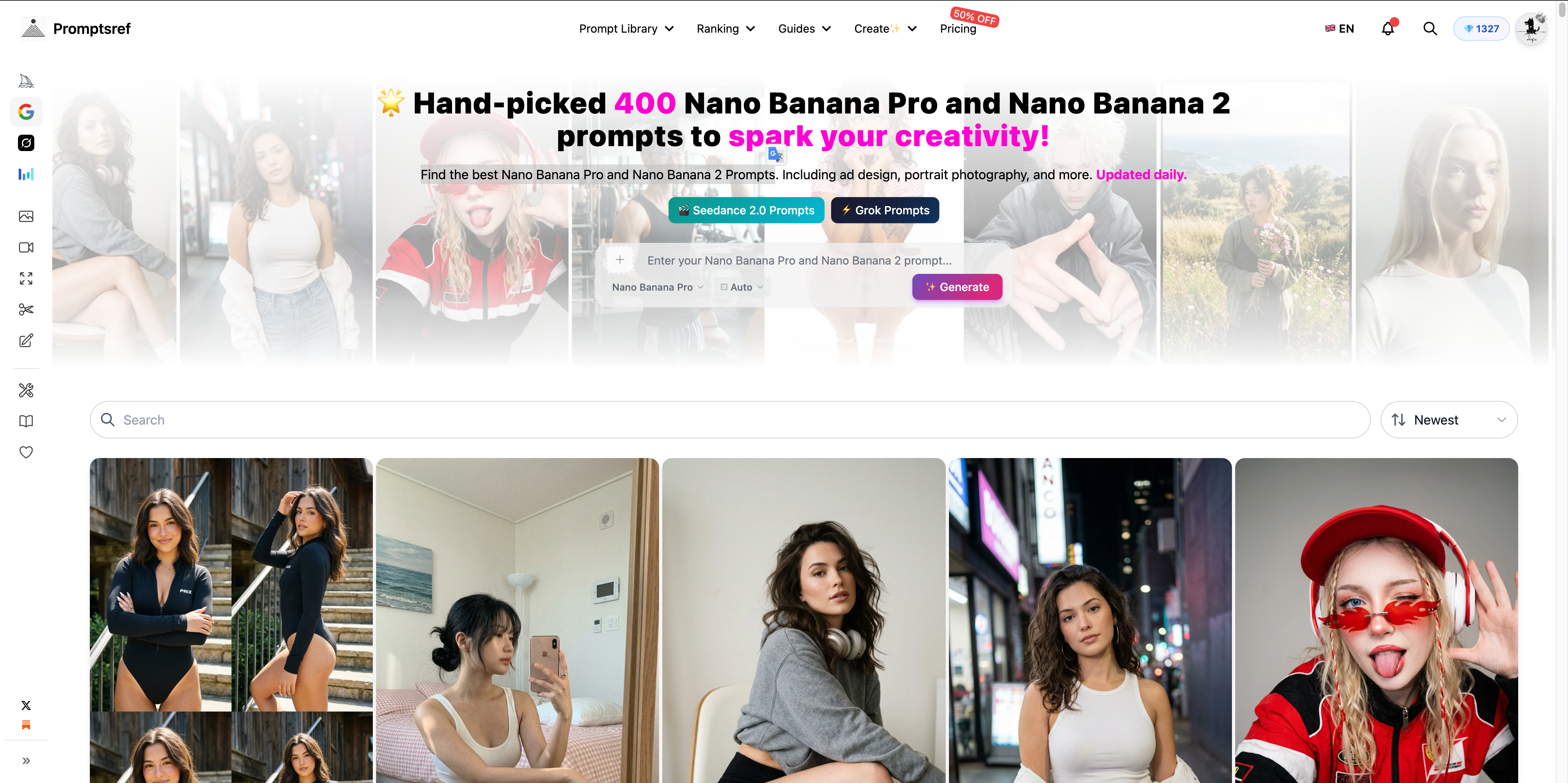 Nano Banana Prompt Library screenshot 1