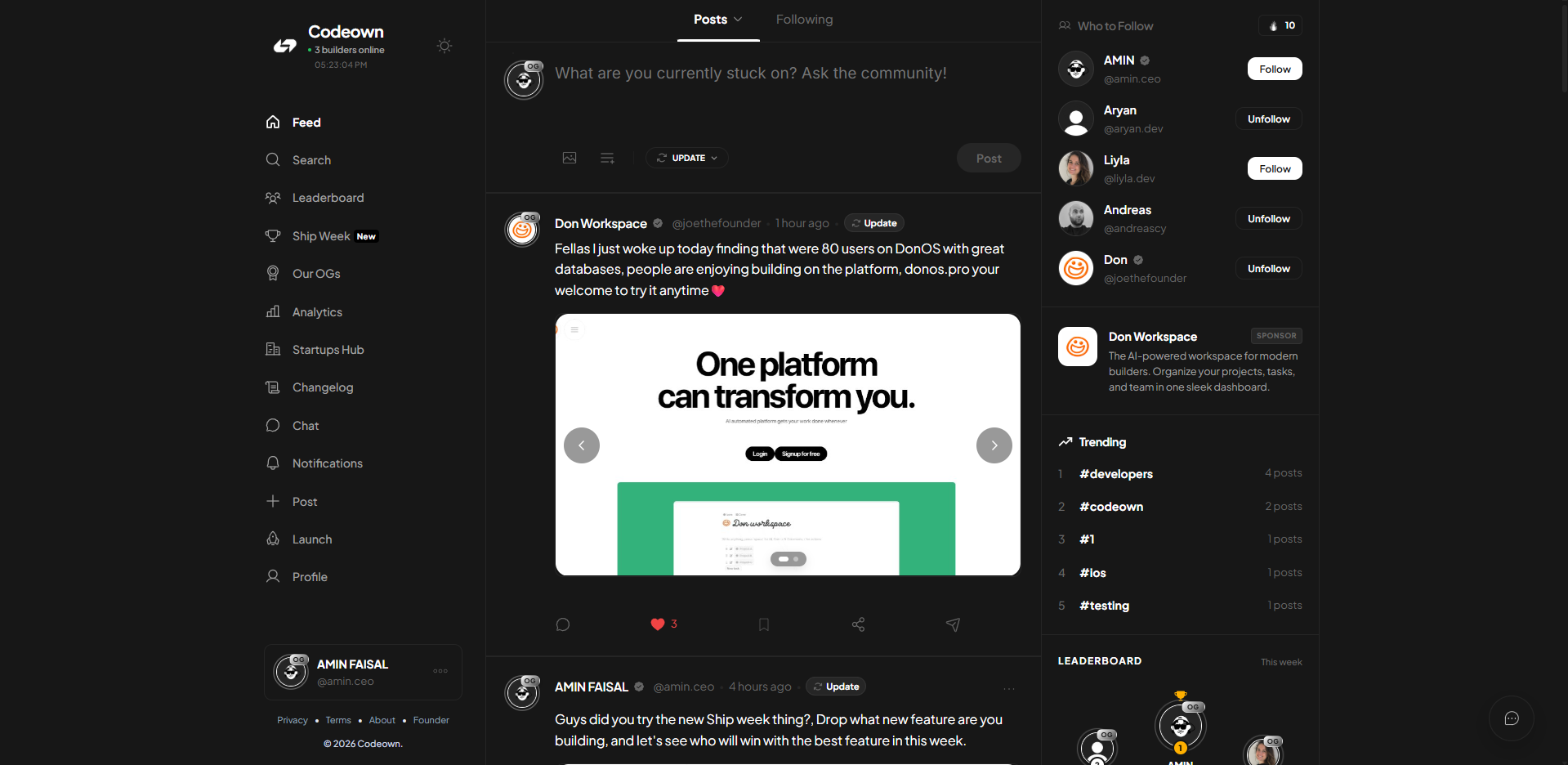 Codeown screenshot 1