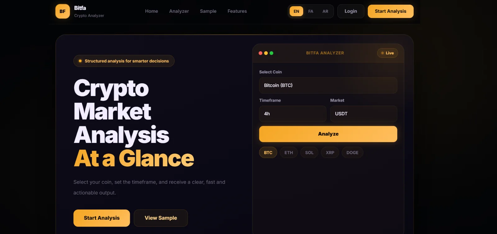 Bitfa Radar screenshot 1