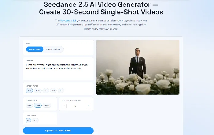 Seedance 2.5 — 4K AI Video screenshot 1